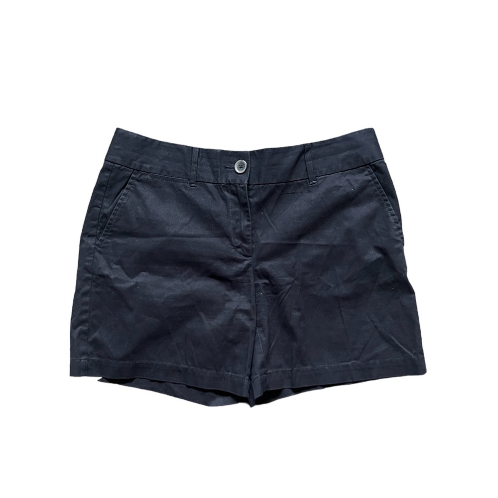 Ann Taylor LOFT Navy Blue Pull On Casual Comfy Mom Practical Walk Shorts EUC 6